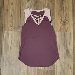 Elegant Plum Sleeveless Tank Top